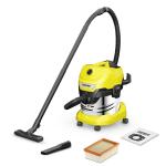 كارتشر مكنسة كهربائية، 1100 وات، جاف ورطب، سعة 20 لتر، WD 4 - اصفر