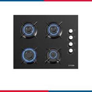 كومتيل مسطح بلت ان، غاز، 90 سم، 5 شعلة، حوامل ايناميل، اشعال ذاتي، C9-50 BTF -HEX - اسود