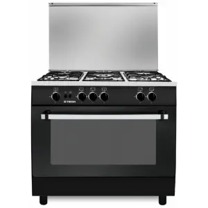 Fresh Jumbo Star Gas Cooker, 5 Burners, 60x90cm, 20798 - Black