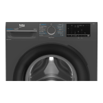 Beko Washing Machine, Front Load, 10 kg, 1400 RPM, Inverter, Steam, Digital, WFST107XA - Grey
