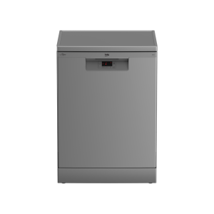 Beko Dishwasher, 60 cm, 14 Place Settings, 5 Programs, Digital, Steam, BDFN15420S - Silver