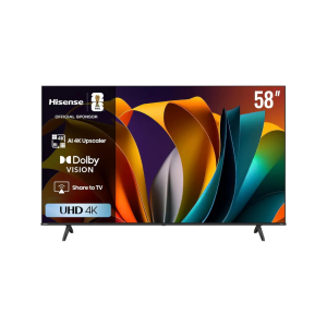 Hisense Smart TV, 58-inch, 4K resolution, LED, 58A6N - Black