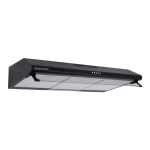 إيكوماتك شفاط بلت إن، مسطح، 90 سم، 650 م3/س، 3 سرعات، إضاءة ليد، H96NCFBK - اسود