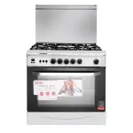 Fresh Italiano Gas Cooker, 5 Burners, 80x85x55 cm, 6607 - Silver