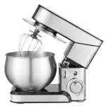 Black & White Stand Mixer, 5 Liters, 1200 Watts, 6 Speeds, SV0512 - Silver