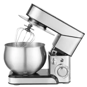Black & White Stand Mixer, 5 Liters, 1200 Watts, 6 Speeds, SV0512 - Silver