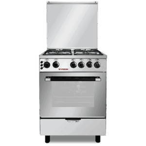 Fresh Milano Gas Cooker, 4 Burners, 60 cm, 17268 - Silver