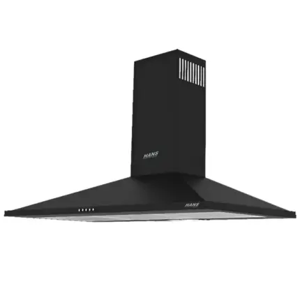 هانز شفاط هرمي بلت إن، 90 سم، 800م/3، ستانلس، Vento Black - اسود