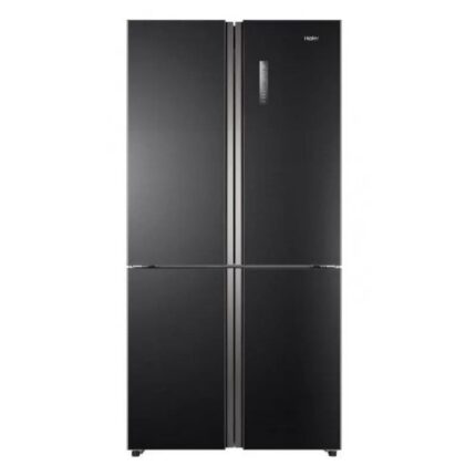 Haier No Frost Refrigerator, 4 Doors, 502 Liters, Inverter, Digital, Glass, HRF530TDBG - Black