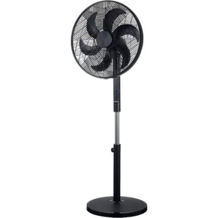 Media Tech Stand Fan, 18 Inch, 6 Blades, 3 Speeds, MT-SF42M - Black