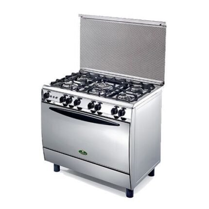 Kiriazi King Gas Cooker, 90 cm, 5 Burners, KING - Silver