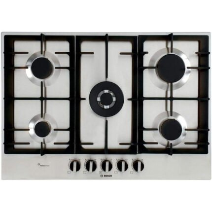 Bosch Serie 6 Built-in Hob, 5 Burners, 75 cm, PCQ7A5B90 - Silver