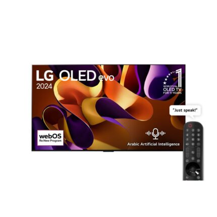 إل جي شاشة سمارت، 77 بوصة، OLED، مزودة برسيفر داخلى، OLED77G46LA - اسود