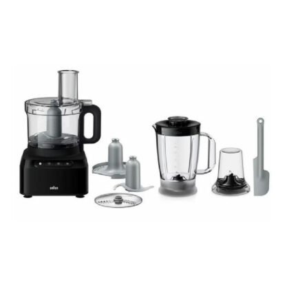 Braun Food Processor, 800 Watt, 2.1 Liter, 7 Functions, 1003941 - Black