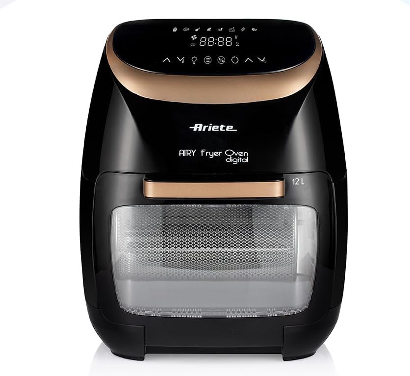 اريتي فرن قلاية هوائية، 2000 وات، 12 لتر، شاشة تحكم رقمية، 8 برامج، 4621 - روز جولد