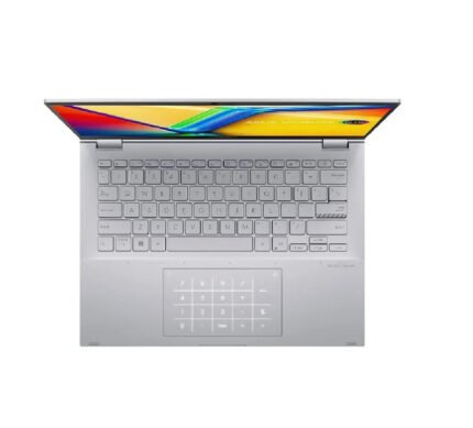 أسوس Vivobook S14 Flip لاب توب، معالج Core™ i5-13420H، رام 16 جيجابايت، هارد ديسك 512 جيجابايت SSD، كارت الشاشة Intel® UHD Graphics، شاشة 14 بوصة 60Hz Touch، ويندوز 11، 90NB10W2-M00ST0 - فضي