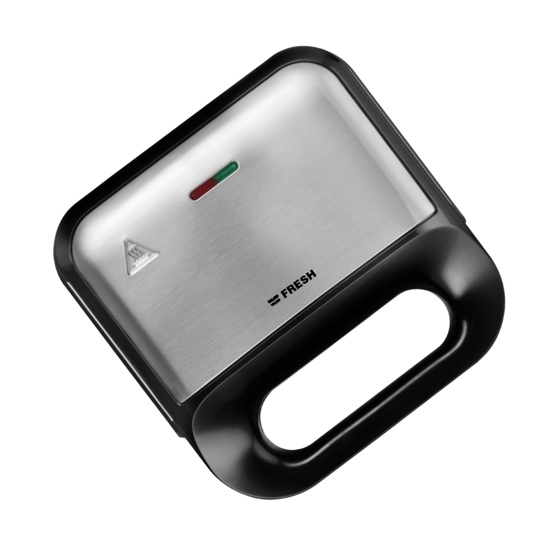 فريش صانع سندويتش، 750 وات، 3 شرائح، ستانلس، 17921 - فضي اسود